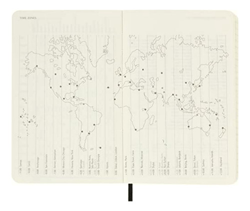 Moleskine Agenda Semanal 2023, 18 M, Bolsillo, Negro,