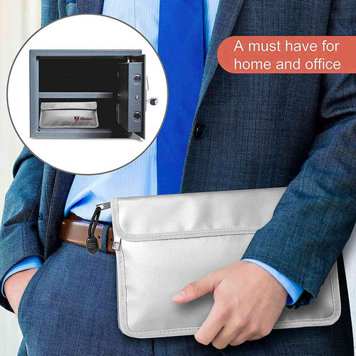 Bolsa De Documentos Ignífuga Crystally-6x, Impermeable E Ign