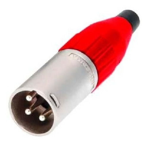 Ficha Amphenol Xlr Macho Ac3m Red Canon Rojo Neutrik Color