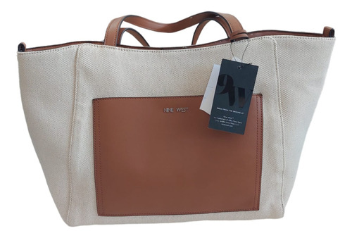 Bolsa Nine West Crema Y Marron