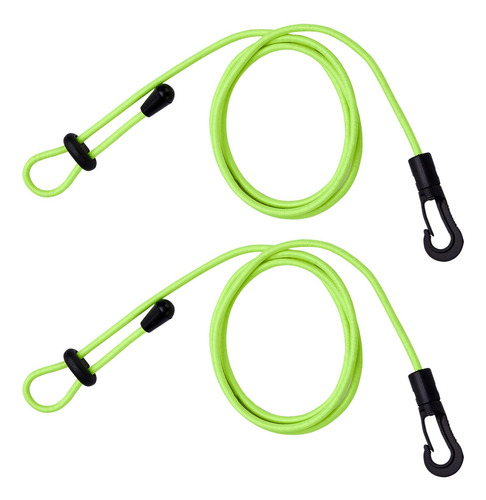 2 Piezas Kayak Paddle Leash Cord Cuerda Accesorios Bungee