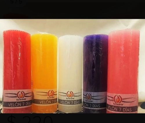 Imagen 5 de 6 de Velones 7 Días ,diferentes Marcas,y Colores.sin Elección.