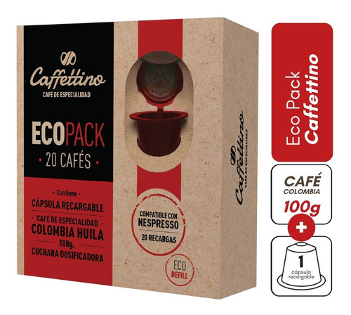 Eco Pack Capsula + Cafe Colombia Huila X 100g | Caffettino