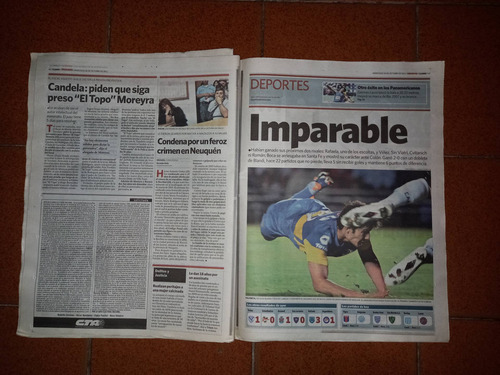 Diario Clarin 26-10-2011.colon/boca/arsenal/velez/argentinos (Usado)