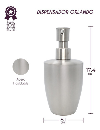 Jabonera De Acero Inoxidable Para Líquidos Gris