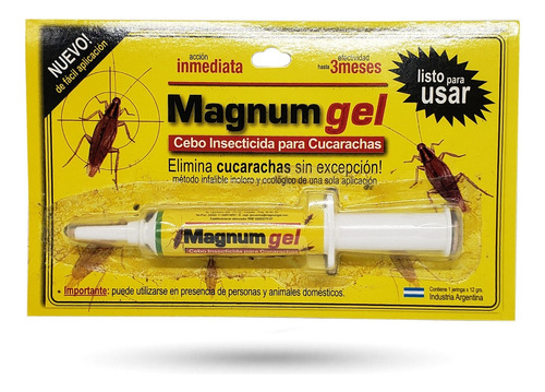 Magnum Gel Jeringa 12g Cebo Mata Cucarachas