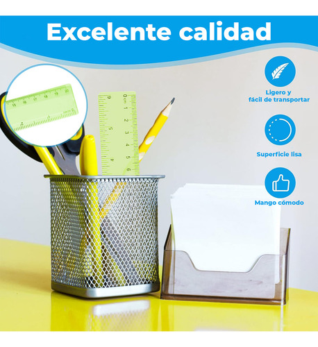 Juego Geométrico Plástico Premium Rígido Color Verde, Incluye 1 Regla De 15 Cm, 2 Escuadras Y 1 Transportador.