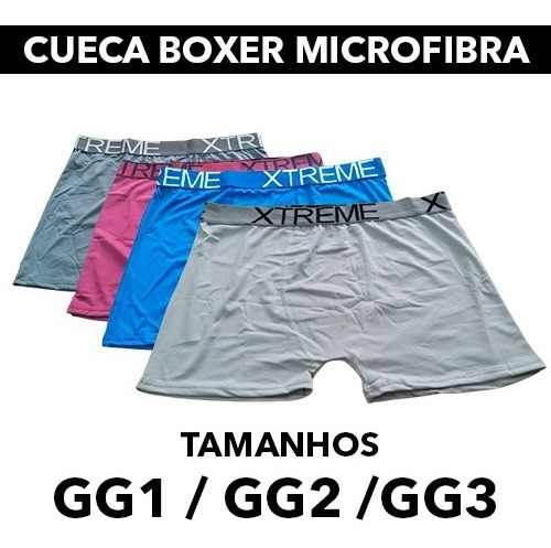 Kit 10 Cuecas Boxer Plus Size Box Microfibra Ótima Qualidade