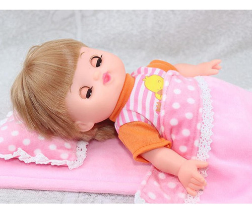 Juego De Cama Para Muñecas De 25 Cm. Punto Rosa