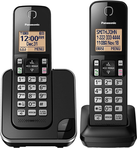 Teléfono Panasonic Central KX-TGC352 inalámbrico 220V - color negro