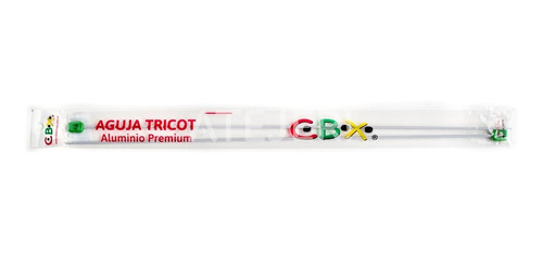 Imagen 6 de 10 de Agujas Tricot De Aluminio Marca Cbx N° 5,5 X Caja 12 Pares
