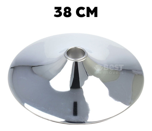 Base Disco Cromada 38cm Para Banquetas, Cadeiras, Poltronas