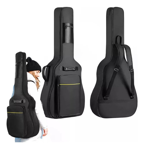 Funda De Guitarra De Tela Oxford Impermeable 38-41in +correa