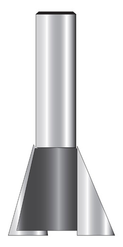 Cortador de cola de golondrina en forma de diamante de 3/4 pulgadas con vástago en D de 1/2 pulgada