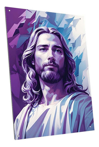 Chapa Cartel Decorativo Jesus Dios Cristo Modelo A7