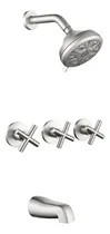 Comprar Conjunto De Grifo De Ducha De 3 Manijas Codo Bañera, G...