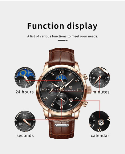 Reloj Original De Moda For Hombre Con Correa De Cuero