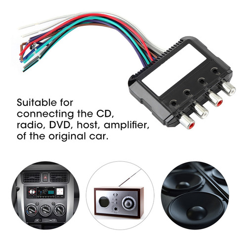 Subwoofer Estéreo De Coche Low Converter De 4 Canales De Alt
