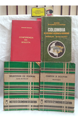 Oferta De 4 Libros - Colombia - Poesía - Geografía - 1980