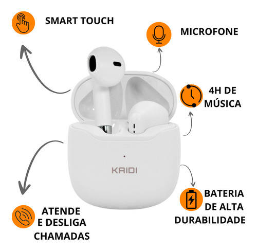 Fone De Ouvido Kaidi Bluetooth 5.1 Kd771 - Kaidi Kd-771 Portátil Recarregável