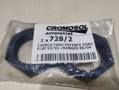 2 Tuercas Faro Patente Ford F 100 92/99 Ranger 96/04