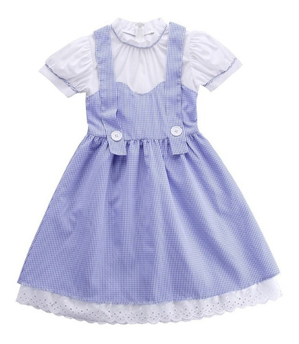 Imagem 6 de 6 de Fantasia Infantil Dorothy Festa Mágico De Oz Vestido Xadrez