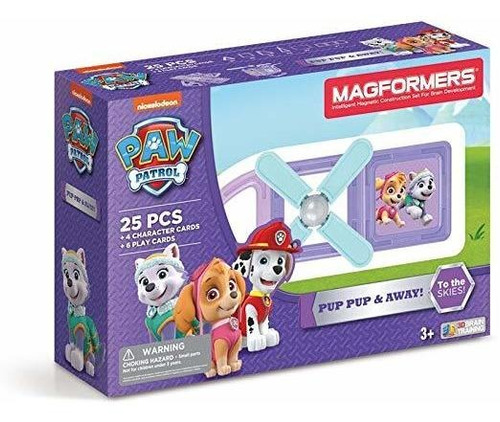 Magformers La Pata De Patrulla 25 Piezas Pup & Away Conjunto