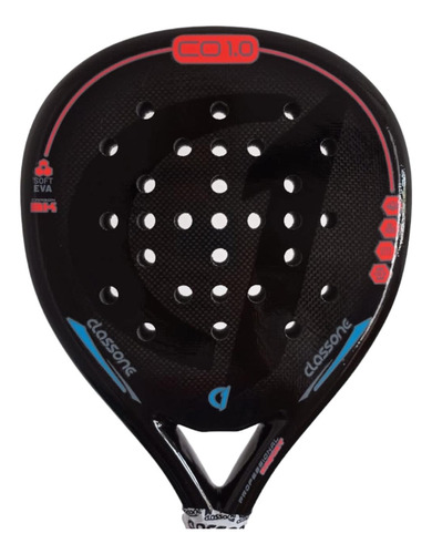 Paleta Padel Class One Co 1.0 Full Carbon 3k Eva Prem + Reg!