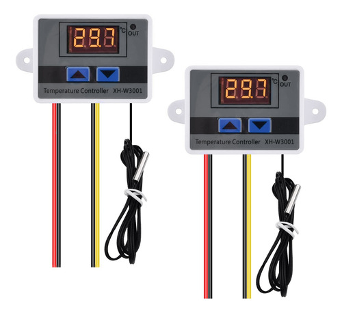 Controlador De Temperatura Digital De 2 Piezas Xh-w3001 Temp