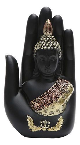 C Buda Negro Sentado Estatua Tíbet Budista Escultura N