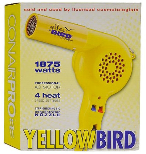 Conair Pro Pájaro Amarillo Secador De Pelo (modelo: Yb075w)