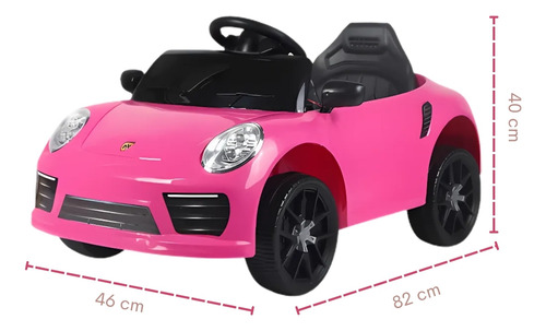 Carro Carrinho Eletrico De Passeio Infantil Com Luz E Som Cor Rosa Voltagem Do Carregador 127/220v