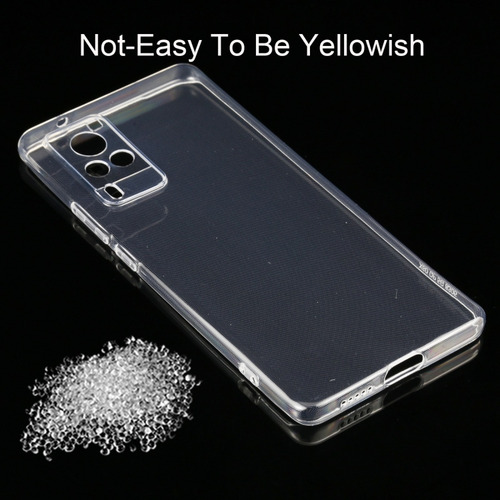 For Vivo X60, Versión De Pantalla Curva, Funda De Tpu Transparente
