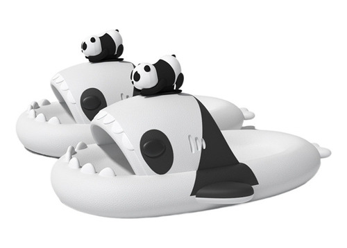 Pantuflas Distintivas De Tiburón Panda Para Hombre Y Mujer