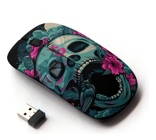 Koolmouse [mouse Inalámbrico Óptico 2.4g [cráneo Floral Xo S