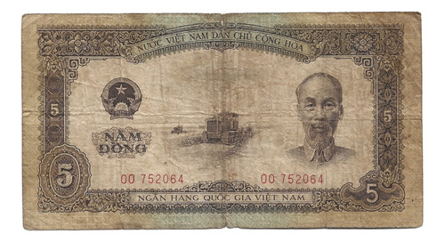 Liquido Excelente Billete De Vietnam 5 Dong 1958