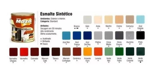 Imagem 5 de 5 de Esmalte Sintético Para Madeira E Metais Branco 3,6lt Maza