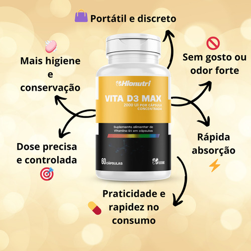 Vit D3 2000 Ui Und C/ 60 Cápsulas 500mg