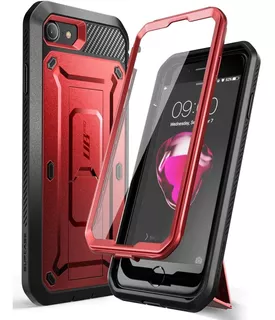 Funda + Protector Supcase Unicorn Beetle Pro iPhone 7/8 Rojo