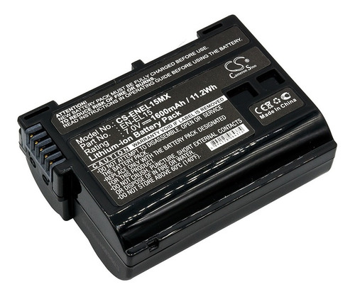 Bat, Compatible En-el15 P/ D7000 D7100 D800 Z6 Z7 Z5 1600mah