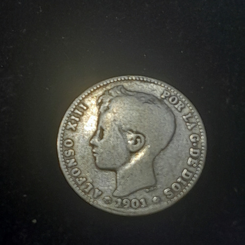 Moneda De Una Peseta De 1901 (Usado)