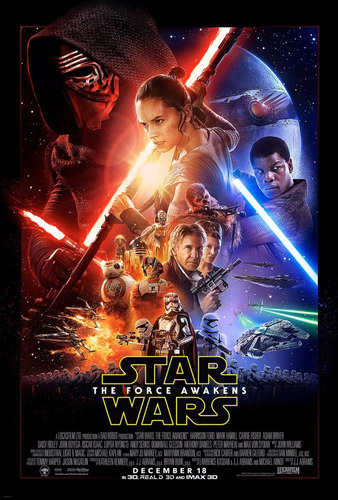 Poster Lona Vinilica - Star Wars Force Awakens