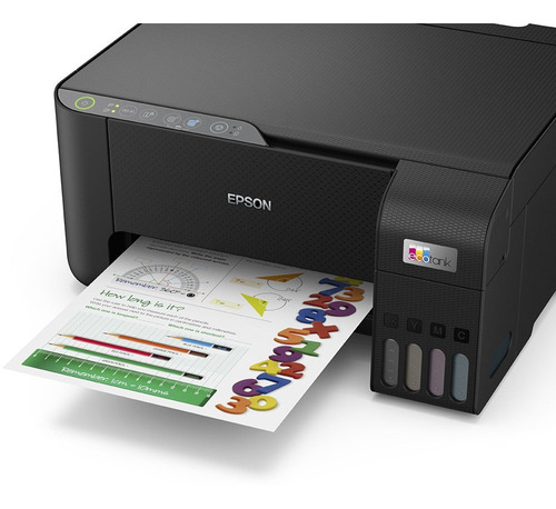 Impressora a cor multifuncional Epson EcoTank L3250 com wifi preta 110V
