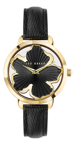 Reloj Lilabel Negro Con Correa De Cuero De 36 Cm