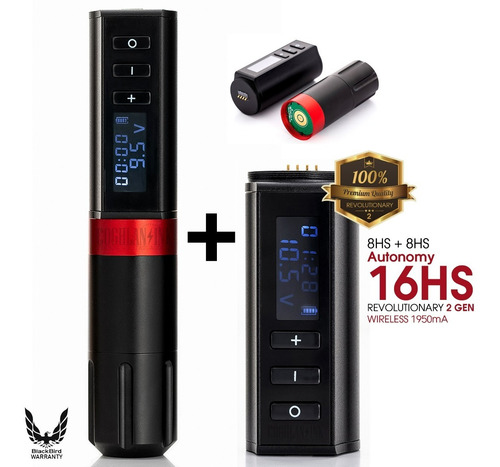 Imagen 3 de 7 de Tattoo Batería Pen Wireless Revolutionary 1950mah 2g 8hs Lcd