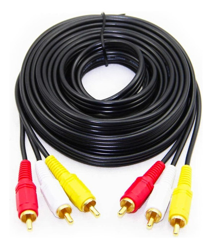 Cable Audio Video 3 Rca A 3 Rca 3 Metros De Largo 