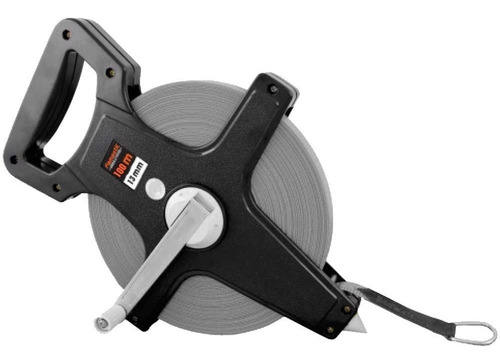 Imagem 4 de 4 de Trena Fibra De Vidro Com Enrolador Famastil 100 M X 13mm