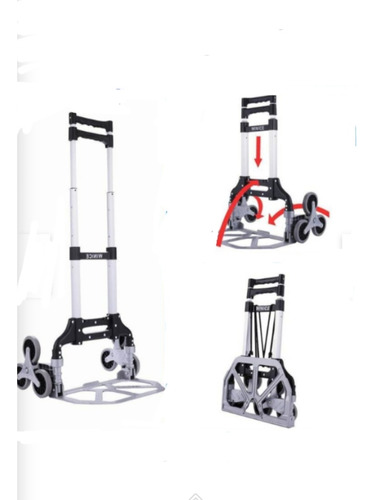 Carreta De Carga Carrito Sube Escaleras 75 Kg Graduable 