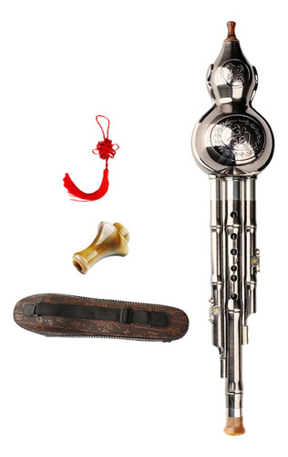 Flauta Hulusi, Instrumento Popular Llave B Plata Adulto