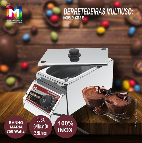 Imagem 6 de 6 de Derretedeira Chocolate Multiuso 2,5l Prof. Inox - Inovamaq